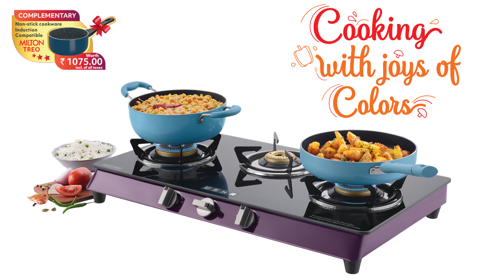 Cooktop Lustra Compact 3 burner- Round Pan Tray
