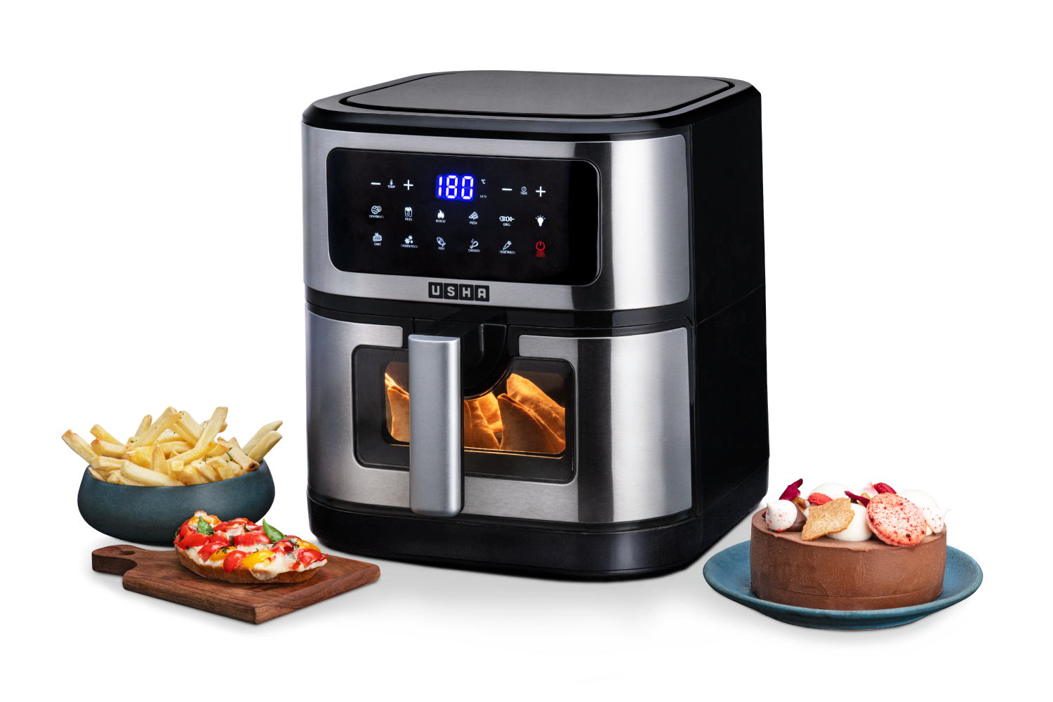 Usha iChef Smart Air Fryer 7 L with digital touch controls
