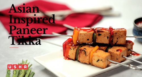 Asian Inspired Paneer Tikka recipe video | Usha Cook