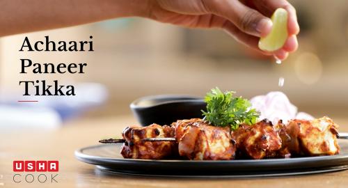 Achaari Paneer Tikka recipe video | Usha Cook