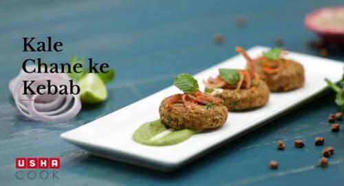 Kale Chane ke Kebab recipe video | Usha Cook